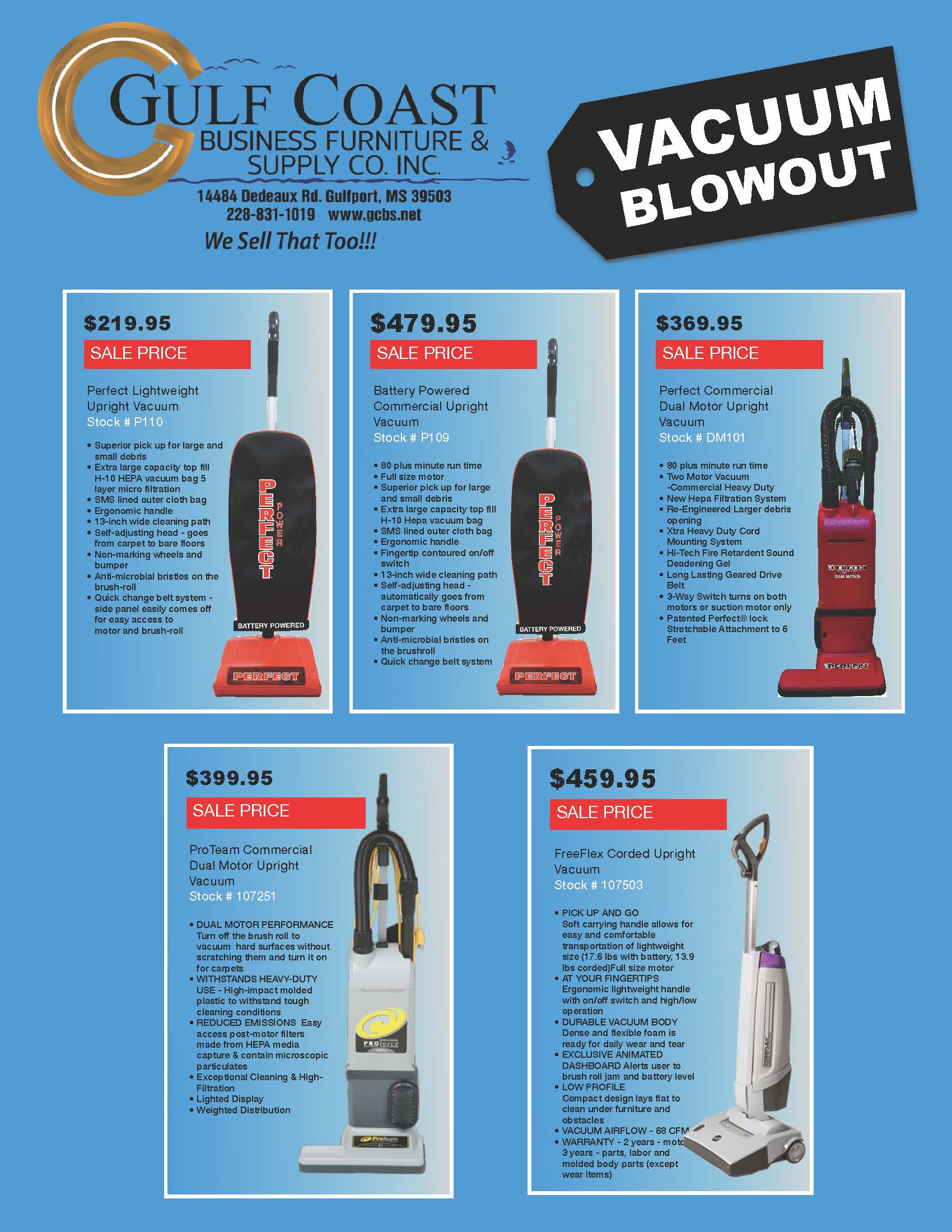 A 2022 Vacuum Blowout Flyer | Industrial Floor Cleaning Equipment